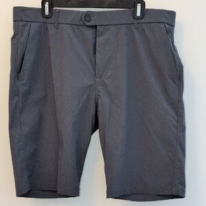 Greyson Montauk Friar's Head Golf Charcoal Flat Front Shorts Size 34